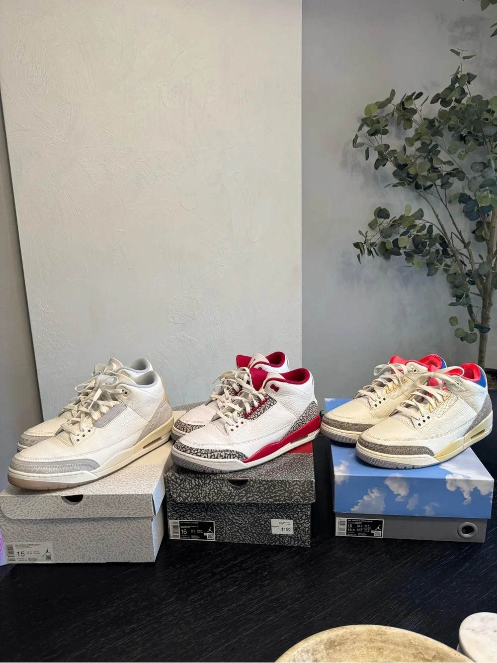 Nike Air Jordan 3 Lot - 3 Pairs - Size 15